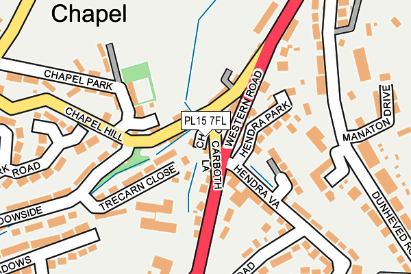 PL15 7FL map - OS OpenMap – Local (Ordnance Survey)