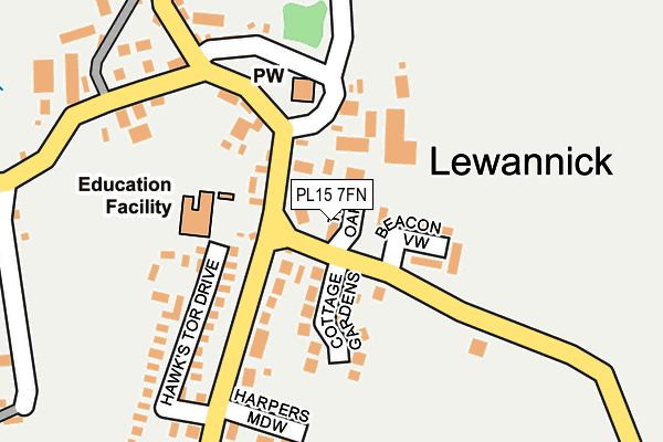 PL15 7FN map - OS OpenMap – Local (Ordnance Survey)