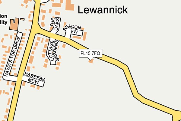 PL15 7FQ map - OS OpenMap – Local (Ordnance Survey)