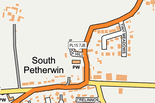 PL15 7JB map - OS OpenMap – Local (Ordnance Survey)