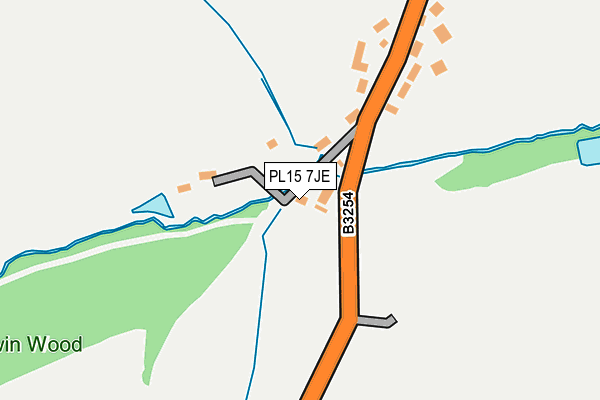 PL15 7JE map - OS OpenMap – Local (Ordnance Survey)