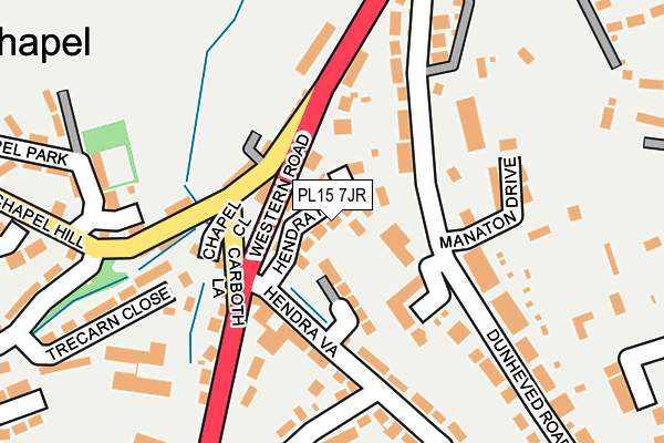 PL15 7JR map - OS OpenMap – Local (Ordnance Survey)