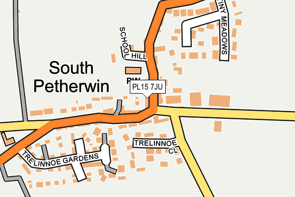 PL15 7JU map - OS OpenMap – Local (Ordnance Survey)