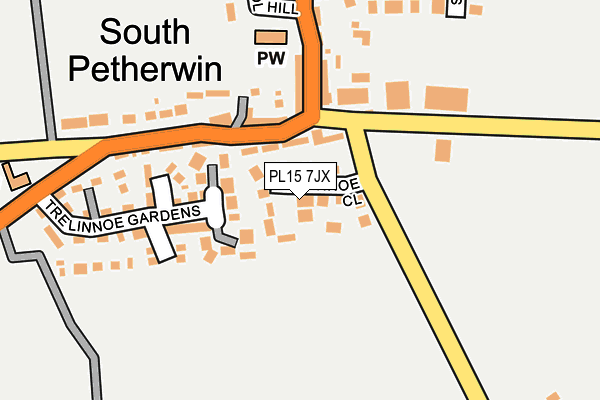 PL15 7JX map - OS OpenMap – Local (Ordnance Survey)