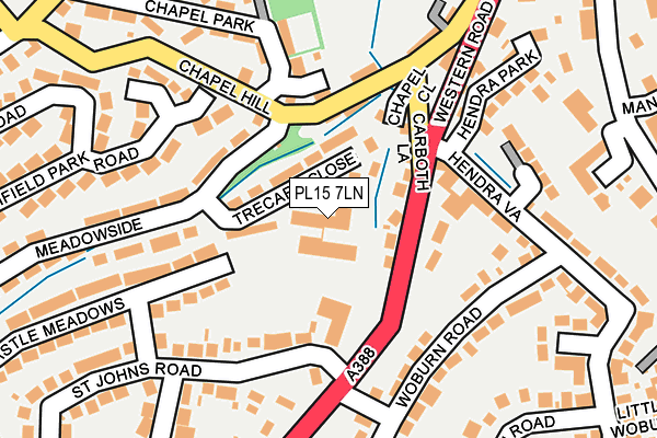 PL15 7LN map - OS OpenMap – Local (Ordnance Survey)