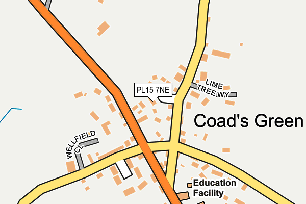 PL15 7NE map - OS OpenMap – Local (Ordnance Survey)