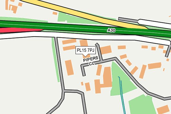 PL15 7PJ map - OS OpenMap – Local (Ordnance Survey)