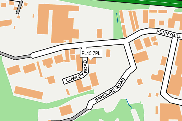 PL15 7PL map - OS OpenMap – Local (Ordnance Survey)