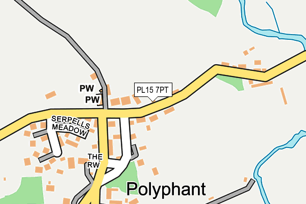 PL15 7PT map - OS OpenMap – Local (Ordnance Survey)