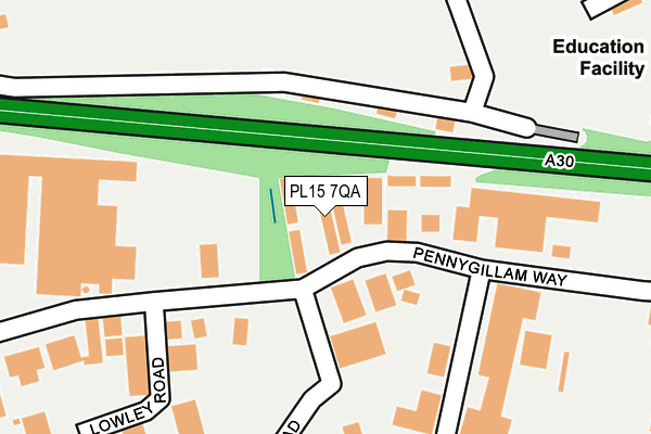 PL15 7QA map - OS OpenMap – Local (Ordnance Survey)