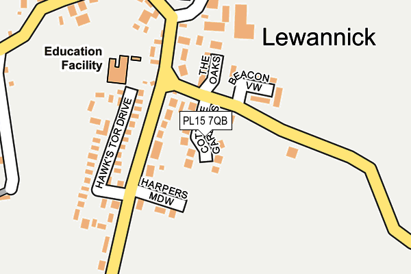 PL15 7QB map - OS OpenMap – Local (Ordnance Survey)