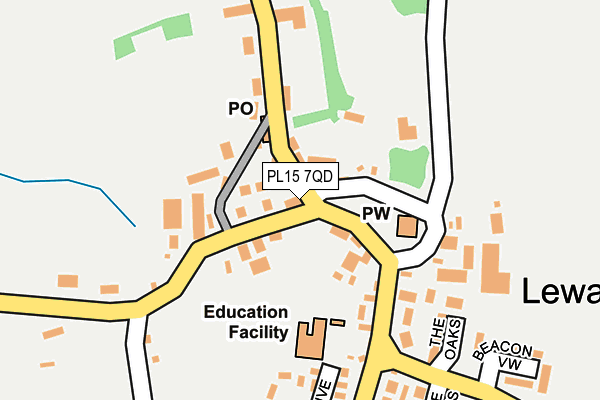 PL15 7QD map - OS OpenMap – Local (Ordnance Survey)