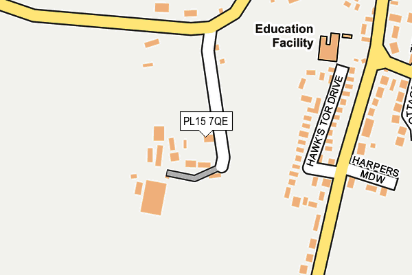 PL15 7QE map - OS OpenMap – Local (Ordnance Survey)