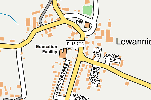 PL15 7QG map - OS OpenMap – Local (Ordnance Survey)
