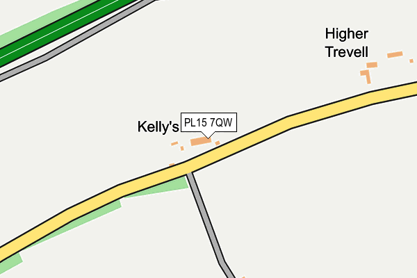 PL15 7QW map - OS OpenMap – Local (Ordnance Survey)