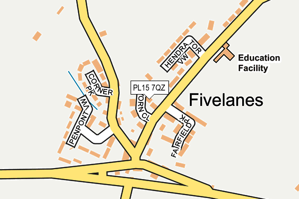 PL15 7QZ map - OS OpenMap – Local (Ordnance Survey)