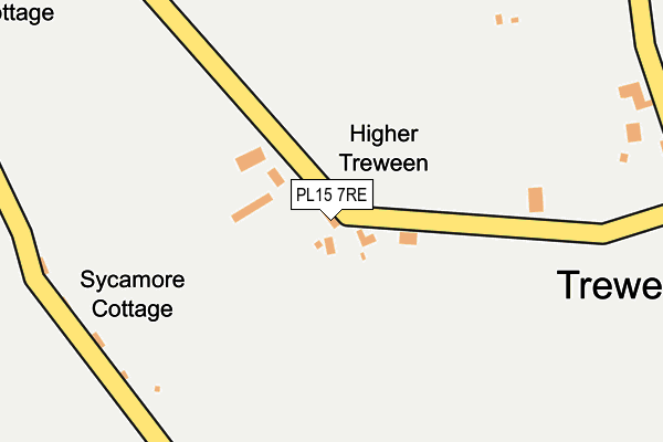 PL15 7RE map - OS OpenMap – Local (Ordnance Survey)