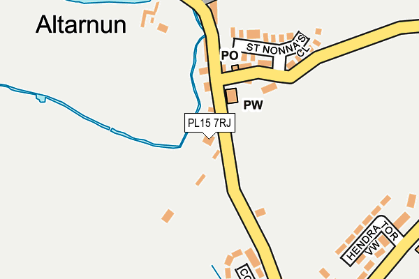 PL15 7RJ map - OS OpenMap – Local (Ordnance Survey)