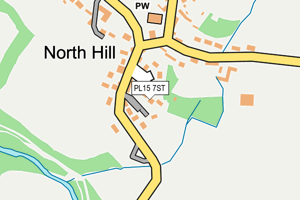 PL15 7ST map - OS OpenMap – Local (Ordnance Survey)