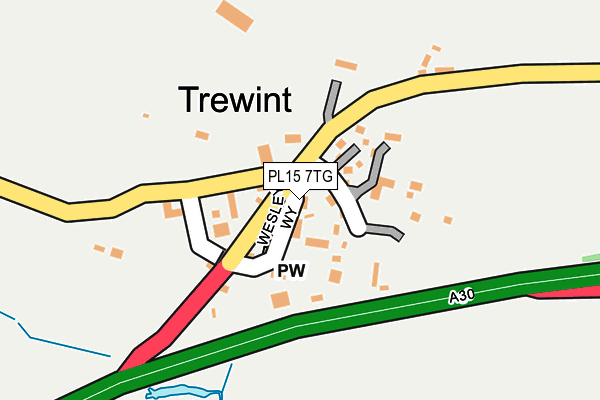 PL15 7TG map - OS OpenMap – Local (Ordnance Survey)