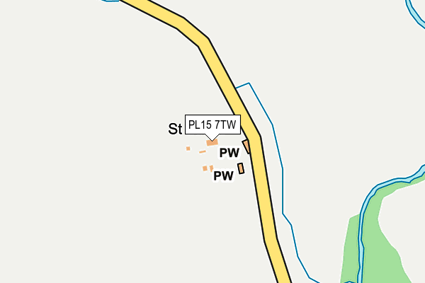 PL15 7TW map - OS OpenMap – Local (Ordnance Survey)