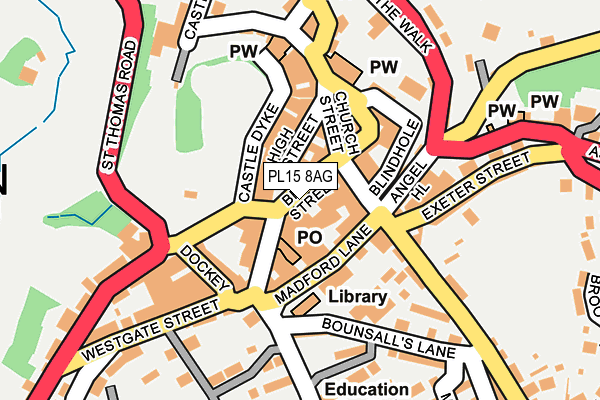 PL15 8AG map - OS OpenMap – Local (Ordnance Survey)