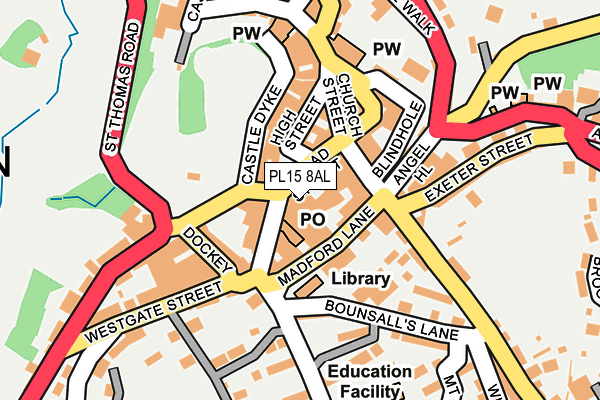 PL15 8AL map - OS OpenMap – Local (Ordnance Survey)