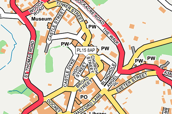 PL15 8AP map - OS OpenMap – Local (Ordnance Survey)