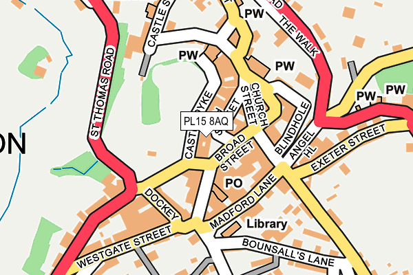 PL15 8AQ map - OS OpenMap – Local (Ordnance Survey)