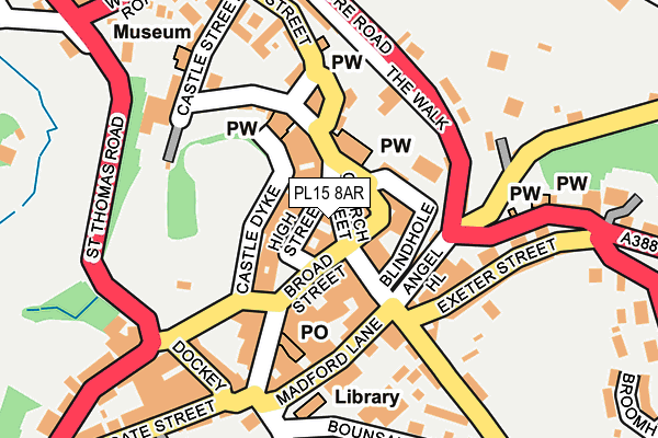 PL15 8AR map - OS OpenMap – Local (Ordnance Survey)