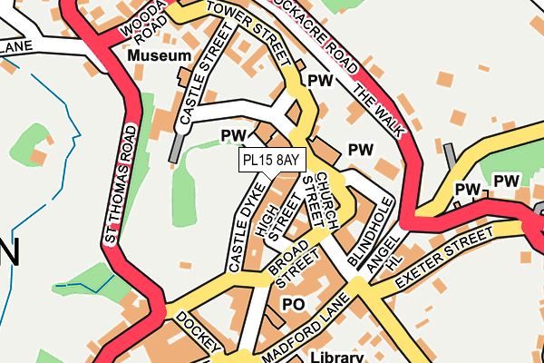 PL15 8AY map - OS OpenMap – Local (Ordnance Survey)