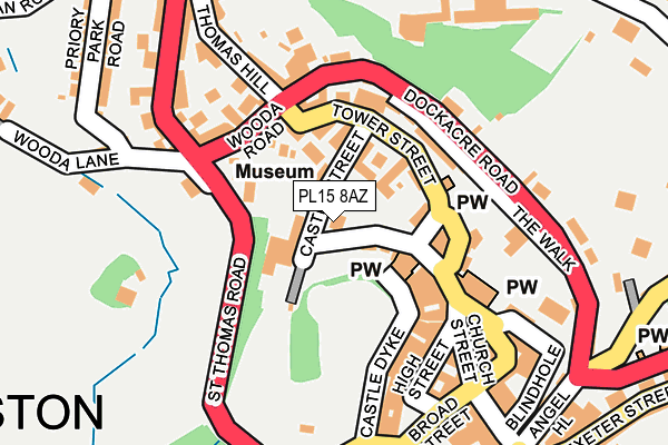 PL15 8AZ map - OS OpenMap – Local (Ordnance Survey)