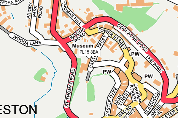 PL15 8BA map - OS OpenMap – Local (Ordnance Survey)