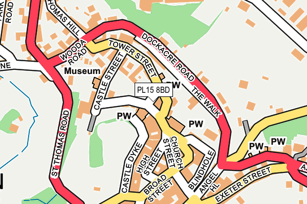 PL15 8BD map - OS OpenMap – Local (Ordnance Survey)