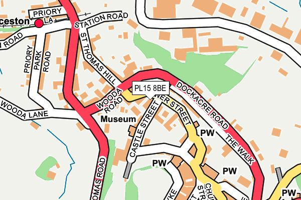 PL15 8BE map - OS OpenMap – Local (Ordnance Survey)