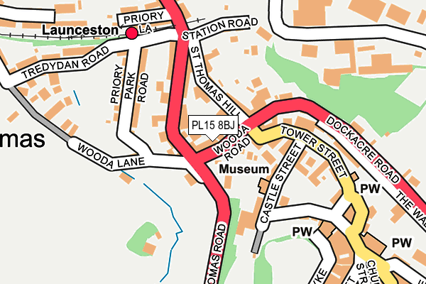 PL15 8BJ map - OS OpenMap – Local (Ordnance Survey)