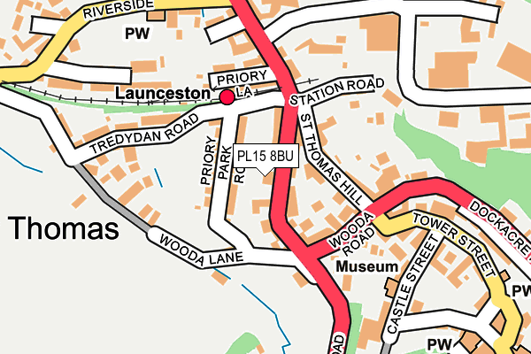 PL15 8BU map - OS OpenMap – Local (Ordnance Survey)