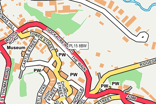 PL15 8BW map - OS OpenMap – Local (Ordnance Survey)