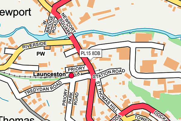 PL15 8DB map - OS OpenMap – Local (Ordnance Survey)