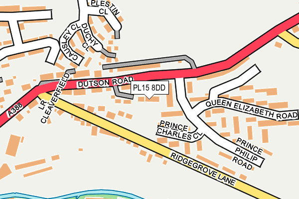 PL15 8DD map - OS OpenMap – Local (Ordnance Survey)