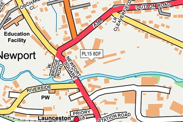 PL15 8DF map - OS OpenMap – Local (Ordnance Survey)