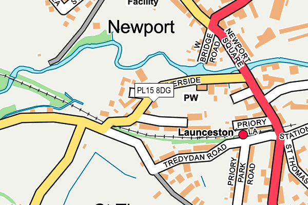 PL15 8DG map - OS OpenMap – Local (Ordnance Survey)