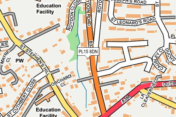 PL15 8DN map - OS OpenMap – Local (Ordnance Survey)