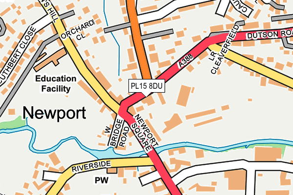 PL15 8DU map - OS OpenMap – Local (Ordnance Survey)