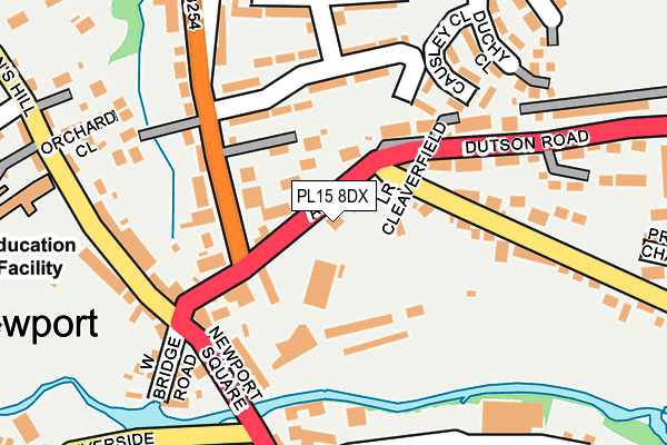 PL15 8DX map - OS OpenMap – Local (Ordnance Survey)