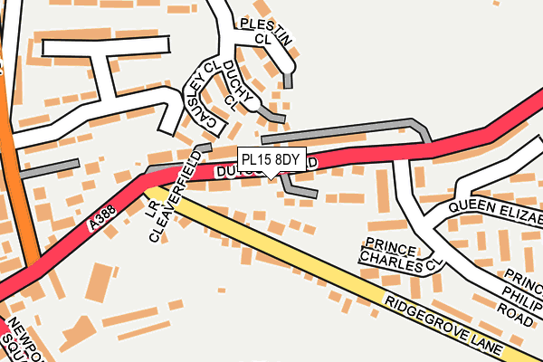 PL15 8DY map - OS OpenMap – Local (Ordnance Survey)