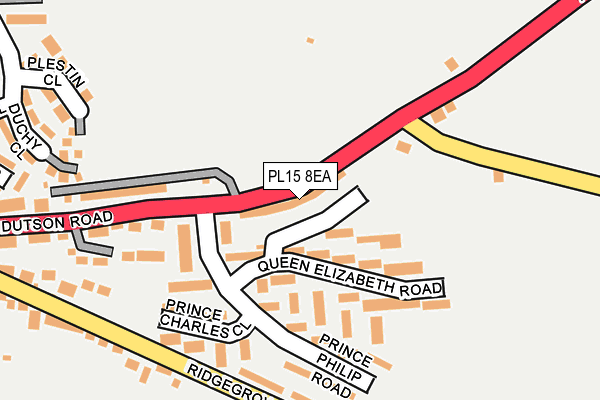 PL15 8EA map - OS OpenMap – Local (Ordnance Survey)