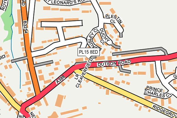 PL15 8ED map - OS OpenMap – Local (Ordnance Survey)