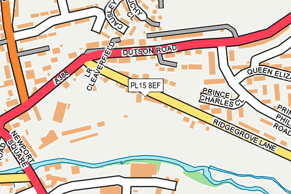 PL15 8EF map - OS OpenMap – Local (Ordnance Survey)