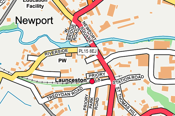 PL15 8EJ map - OS OpenMap – Local (Ordnance Survey)